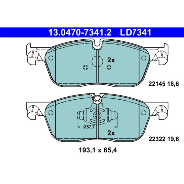 Fékbetét készlet, tárcsafék 13.0470-7341.2 Jaguar F-Pace/Xe/Xf 2/Xf Sportbrake Land Rover Range Rover Velar