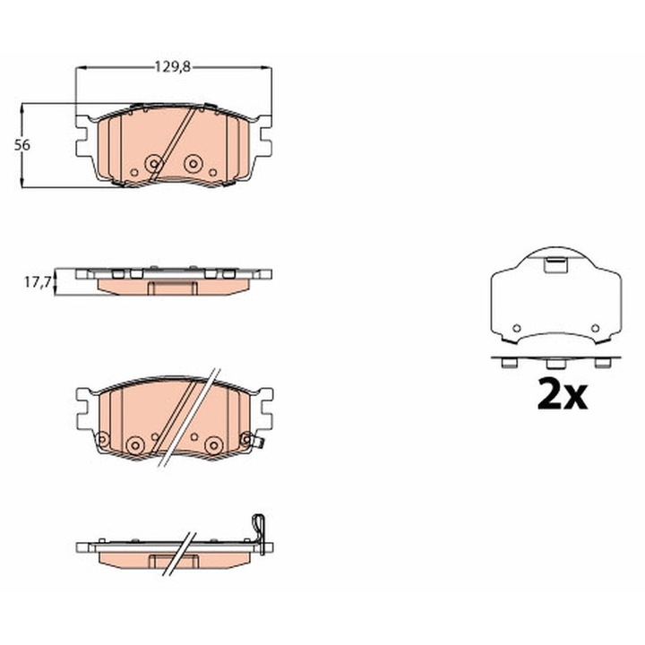 Fékbetét készlet, Tárcsafék Gdb3626 Hyundai I20 1