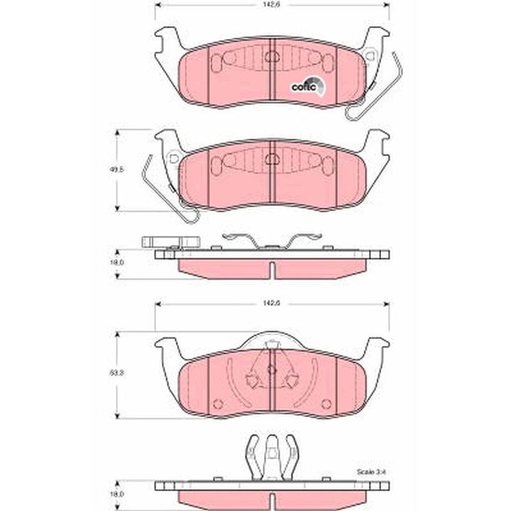 Fékbetét készlet, Tárcsafék Gdb4137 Infiniti Qx56 Jeep Commander/Grand Cherokee 3 Nissan Armada/Titan