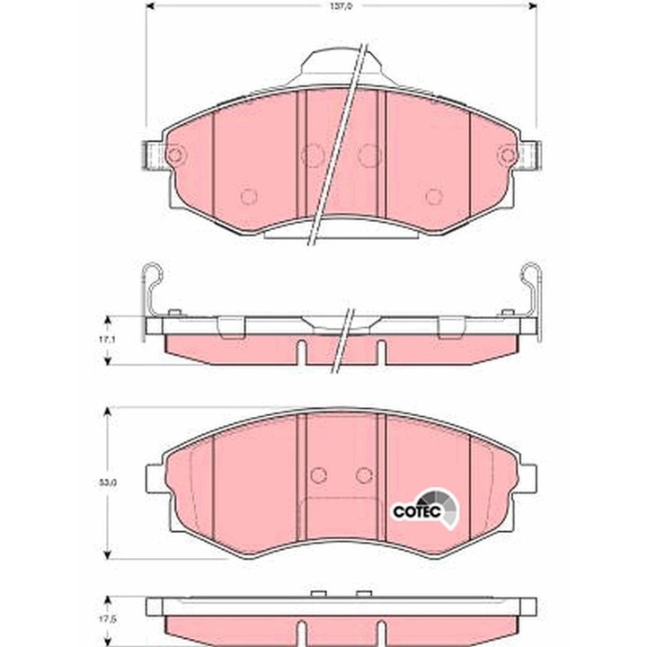 Fékbetét készlet, Tárcsafék Gdb3256 Hafei Sigma Hyundai Coupe 1/Elantra 3/Lantra 2/Matrix/Sonata 4