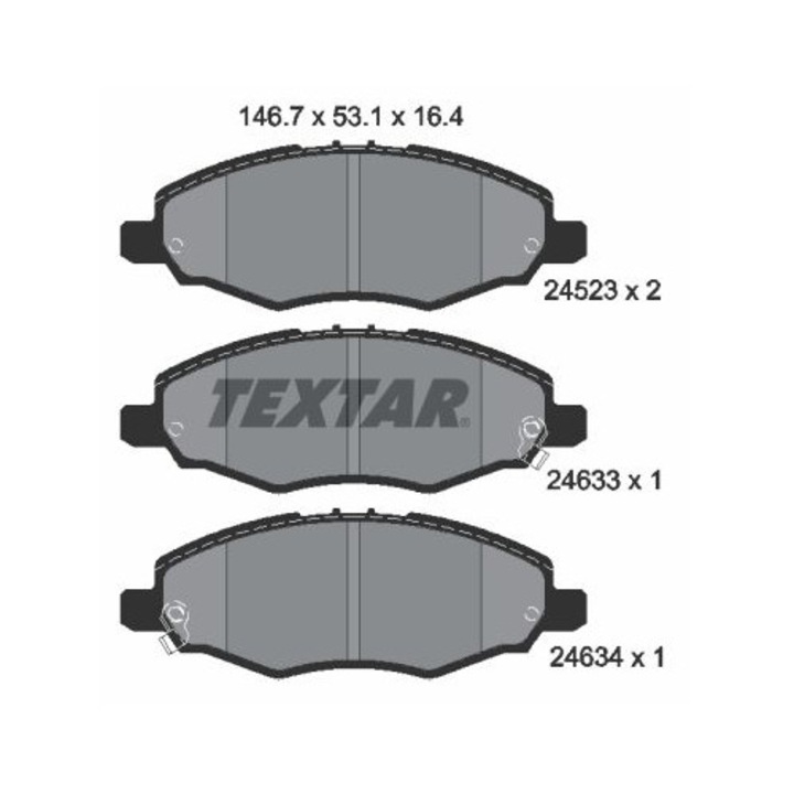 Fékbetét készlet, tárcsafék 2452301 Toyota Hilux 7/Hilux 7 Pick-Up/Innova / Kijang Innova 1