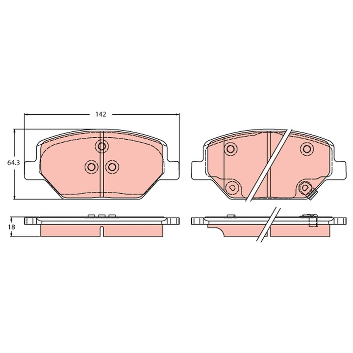 Fékbetét készlet, tárcsafék Gdb2185 Opel Insignia B/Insignia B Country/Insignia B Grand Sport