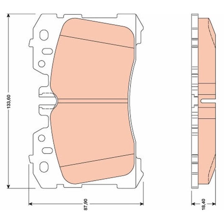 Fékbetét készlet, tárcsafék Gdb3473 Hyundai Ix35 Lexus Ls
