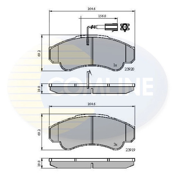 Комплект накладки, дискова спирачка CBP11041 Citroën Jumper 1 Fiat Ducato Peugeot Boxer