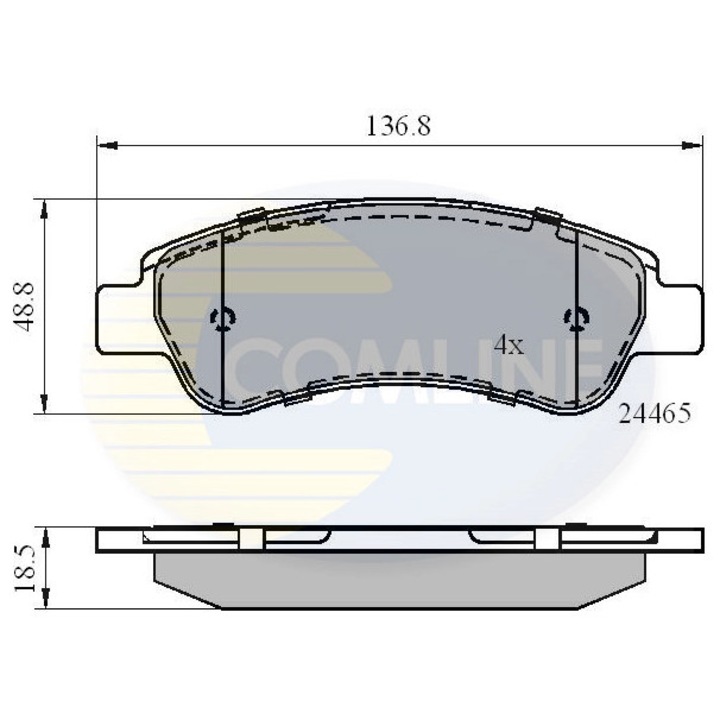 Комплект накладки, дискови спирачки Cbp01604 Citroën Jumper 1/Jumper 2 Fiat Ducato Opel Movano C Peugeot Boxer