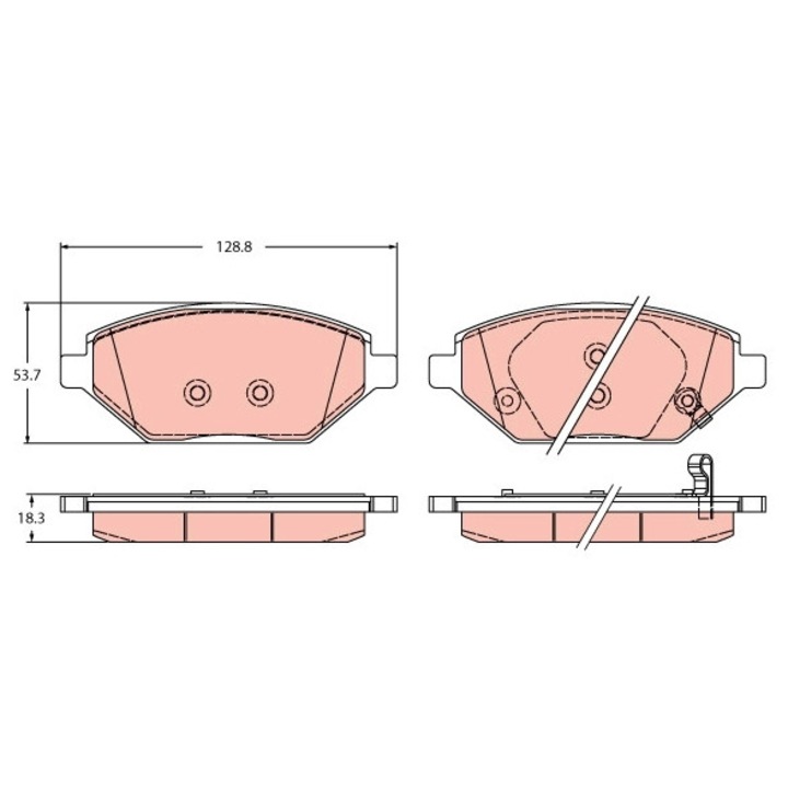 Fékbetét készlet, tárcsafék Gdb2425 Opel Karl Vauxhall Viva