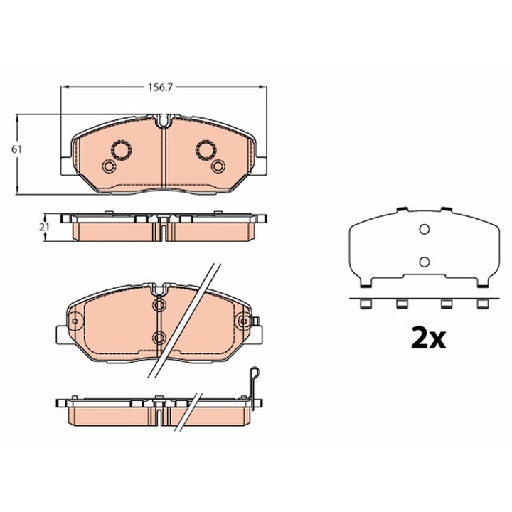 Fékbetét készlet, Tárcsafék Gdb2227 Hyundai H350 Volvo Xc40