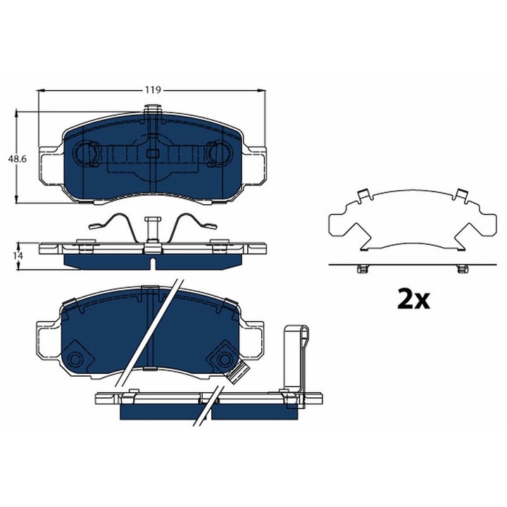 Fékbetét készlet, tárcsafék Gdb3376Bte Honda Insight