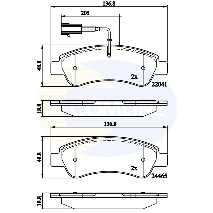 Комплект накладки, дискова спирачка CBP11604 Citroën Jumper 1/Jumper 2 Fiat Ducato Opel Movano C Peugeot Boxer