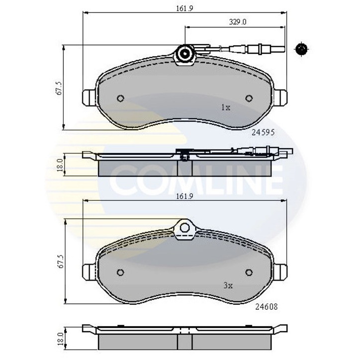 Комплект накладки, дискова спирачка Cbp11621 Citroën Jumpy 2 Fiat Scudo Peugeot Expert/Expert Tepee Toyota Proace