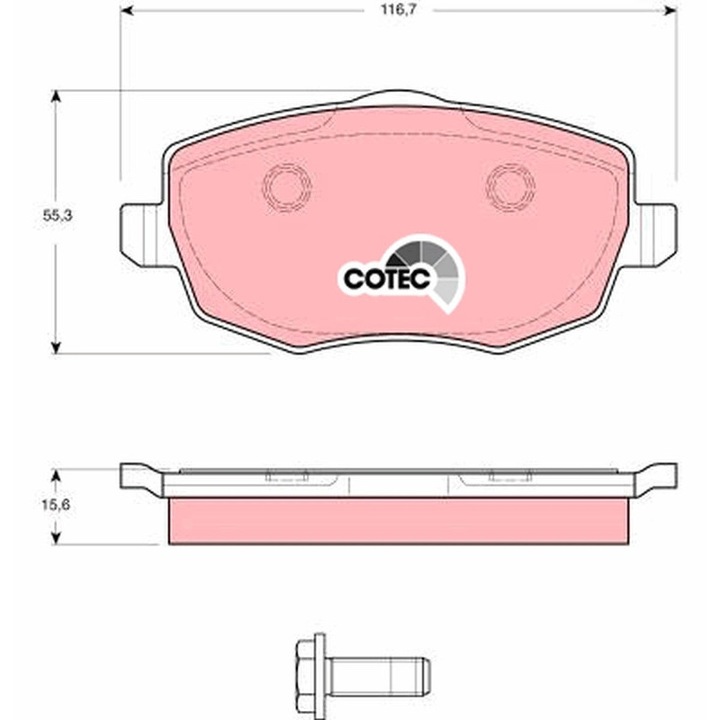 Fékbetét készlet, Tárcsafék Gdb1593 Lancia Y/Ypsilon