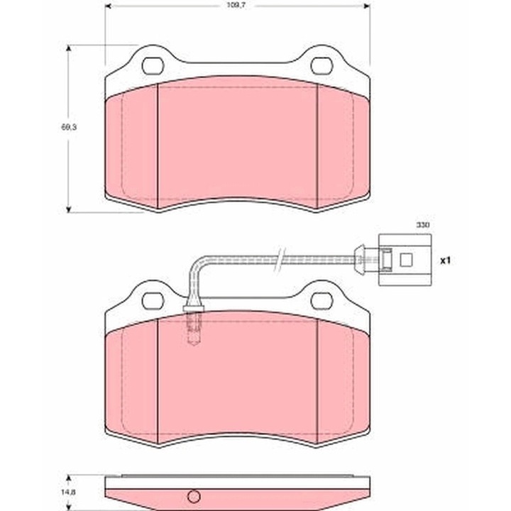 Fékbetét készlet, tárcsafék Gdb1644 Seat Leon