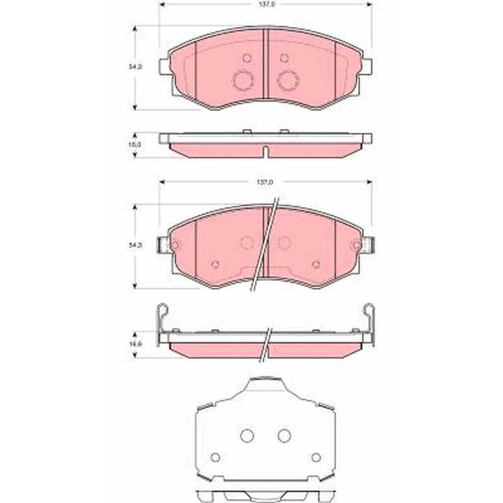 Fékbetét készlet, Tárcsafék Gdb3365 Daewoo Korando/Musso/Rexton Ssangyong Korando/Musso/Rexton / Rexton 2