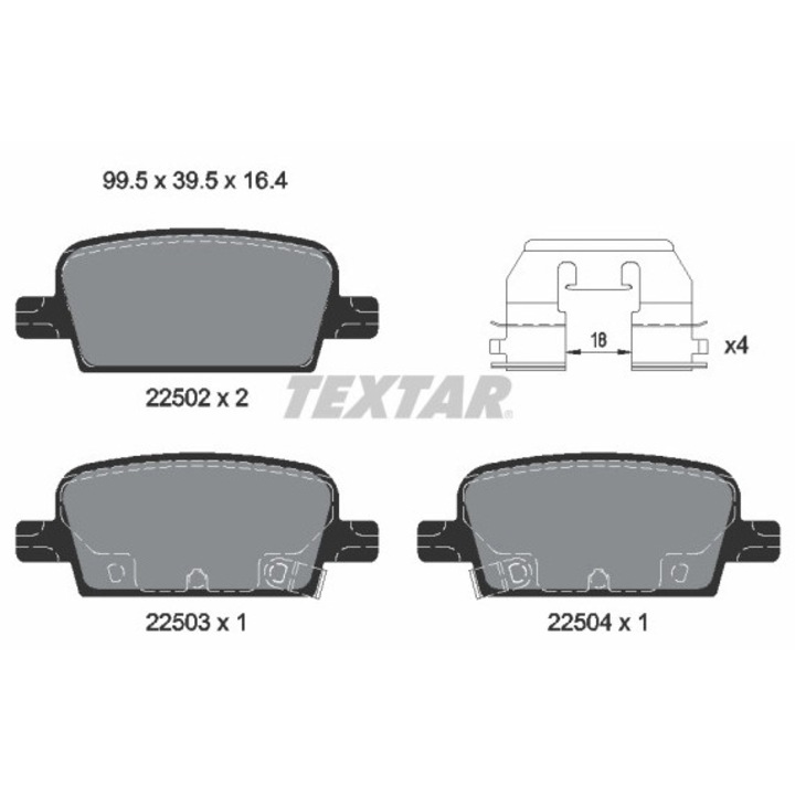 Fékbetét készlet, Tárcsafék 2250201 Chevrolet Malibu