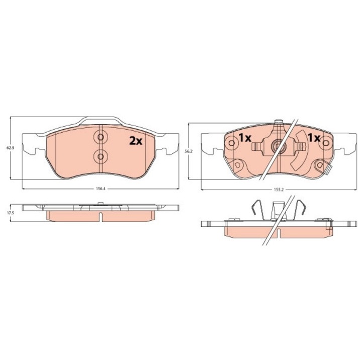 Fékbetét készlet, tárcsafék Gdb2383 Mg Mg Zs