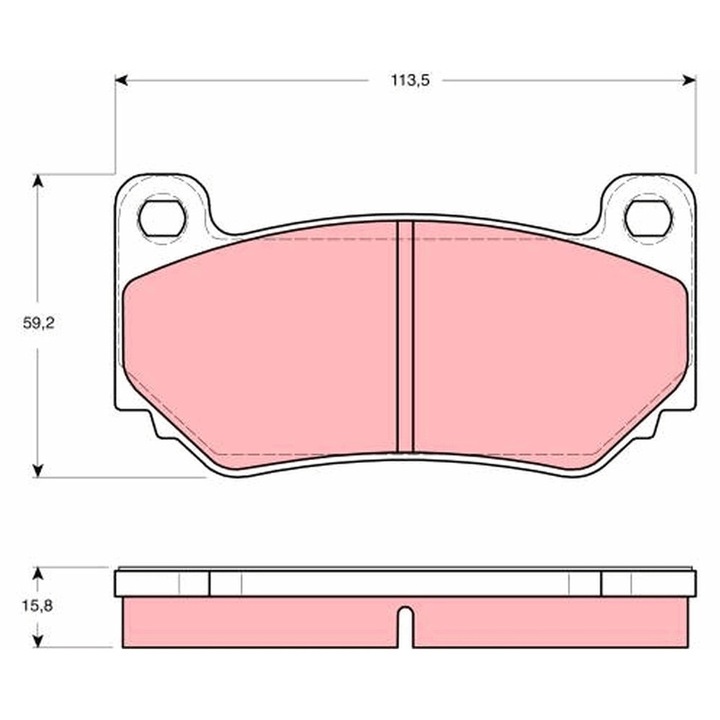 Fékbetét készlet, tárcsafék Gdb1568 Mg Mg Tf/Mgf
