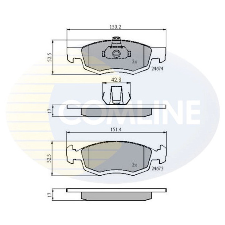 Set Placute Frana Cbp01791 Dacia Logan/Logan Pick-Up Renault Logan/Logan 1/Logan 2
