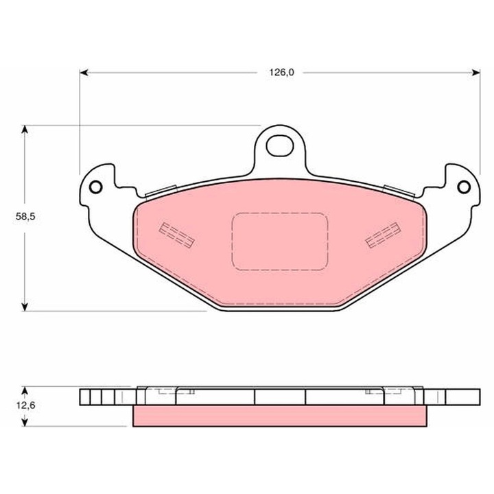 Fékbetét készlet, tárcsafék Gdb1494 Lotus Elise/Elise 340 R/Exige Opel Speedster Vauxhall Vx220