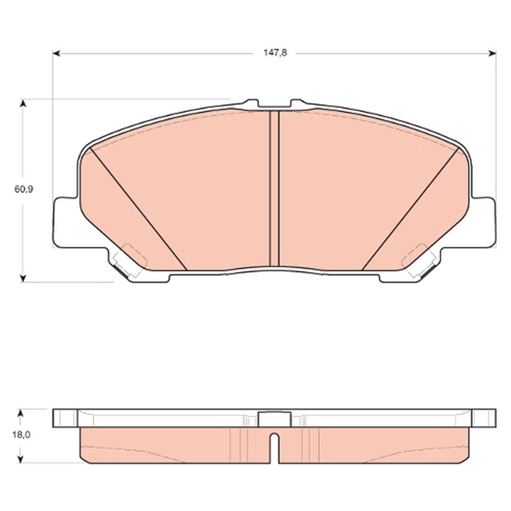 Fékbetét készlet, tárcsafék Gdb3455 Lexus Lm Toyota Alphard / Vellfire/Previa 3