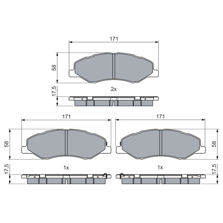 Fékbetét készlet, tárcsafék 0986460068 Honda Odyssey
