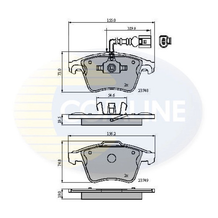 Комплект накладки, дискова спирачка CBP11311 VW Multivan T5/Multivan T6/Touareg/Transporter T5/Transporter T6