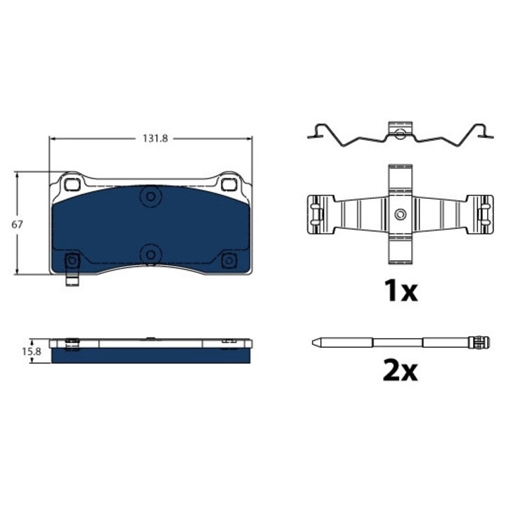 Fékbetét készlet, tárcsafék Gdb2431Bte Tesla Model 3/Model Y