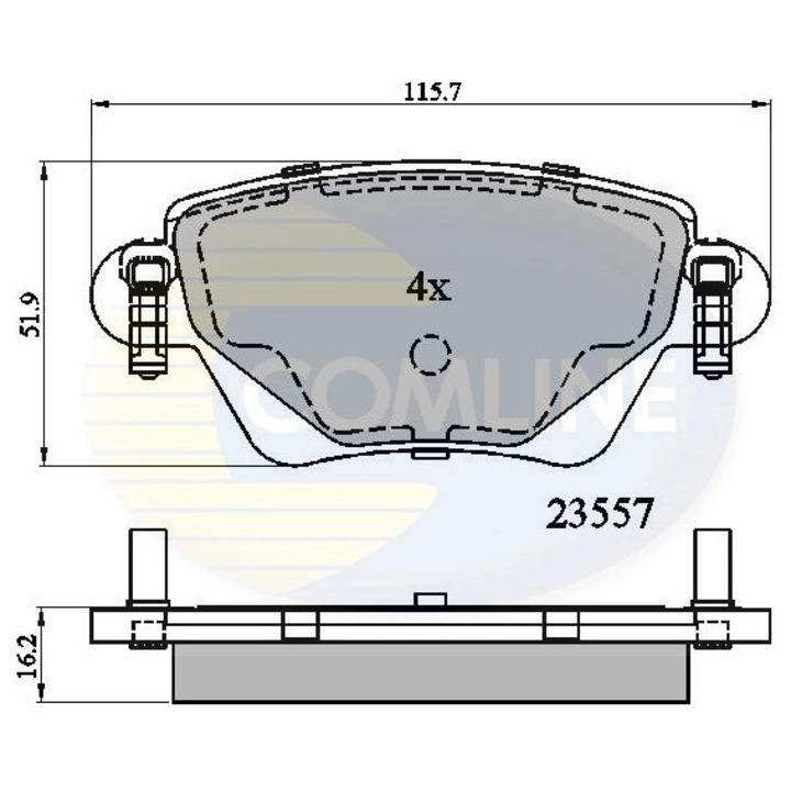 Комплект накладки, дискови спирачки Cbp01114 Ford Mondeo 3 Jaguar 10-Type 1 Renault Kangoo