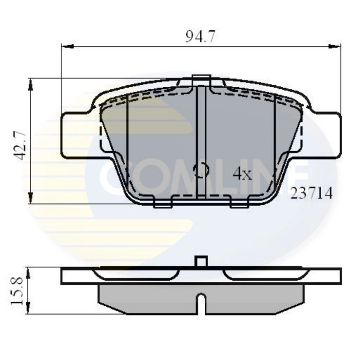 Комплект накладки, дискова спирачка Cbp01039 Alfa Romeo Mito Chrysler Delta Fiat Bravo/Bravo 2/Multipla/Stilo/Stilo Multi