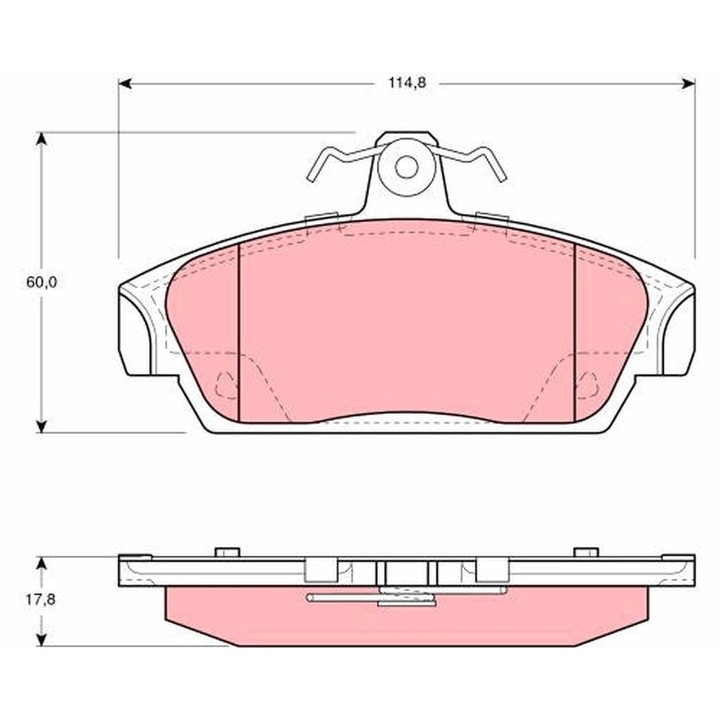 Fékbetét készlet, Tárcsafék Gdb859 Mg Mg Tf/Mgf Rover 100/100 / Metro/Metro