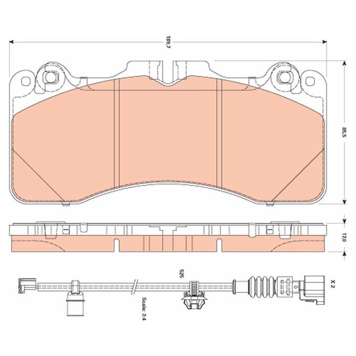 Fékbetét készlet, tárcsafék Gdb3506 Lexus Ls