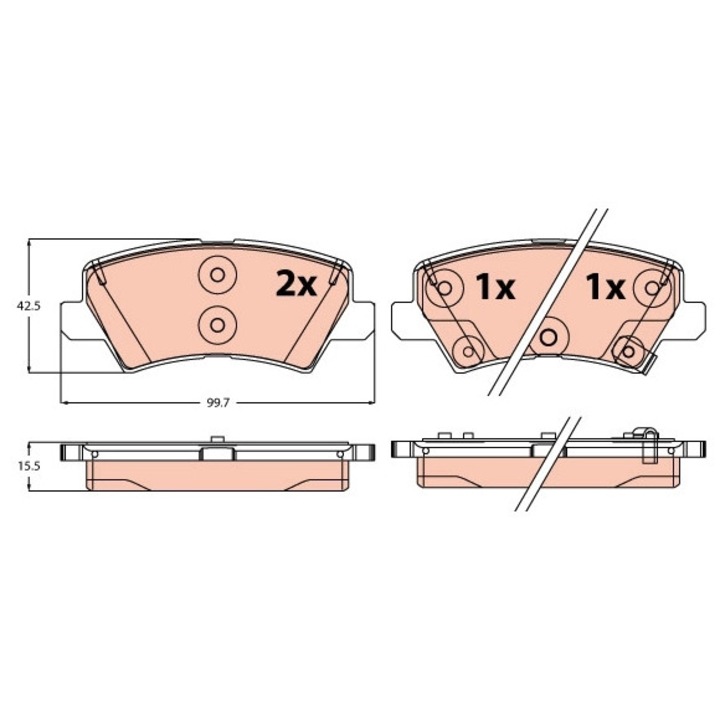 Fékbetét készlet, tárcsafék Gdb2248 Kia Picanto 3