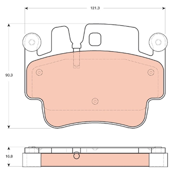 Fékbetét készlet, tárcsafék Gdb1742 Porsche 911/Boxster/Cayman