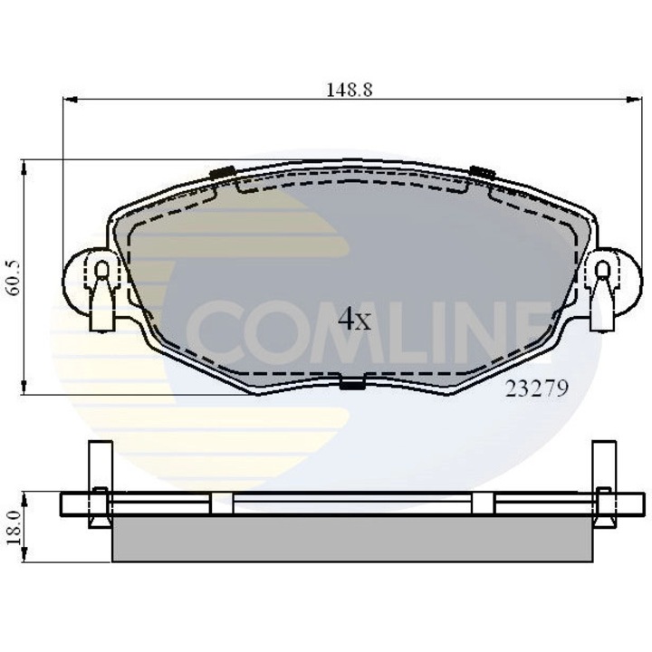 Комплект накладки, дискови спирачки CBP01110 Ford Mondeo 3 Jaguar S-Type 1