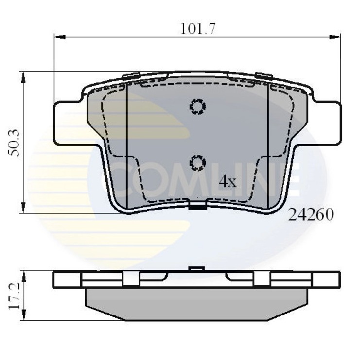 Комплект накладки, дискова спирачка Cbp01557 Ford Mondeo 3 Ford Usa Five Hundred Jaguar 10-Type 1