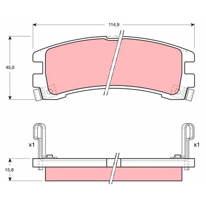 Fékbetét készlet, tárcsafék Gdb1018 Nissan Pathfinder 1/Terrano 1/Terrano 2