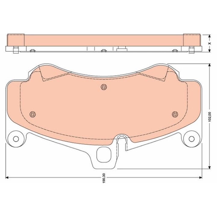 Fékbetét készlet, tárcsafék Gdb1779 Porsche 911/Carrera