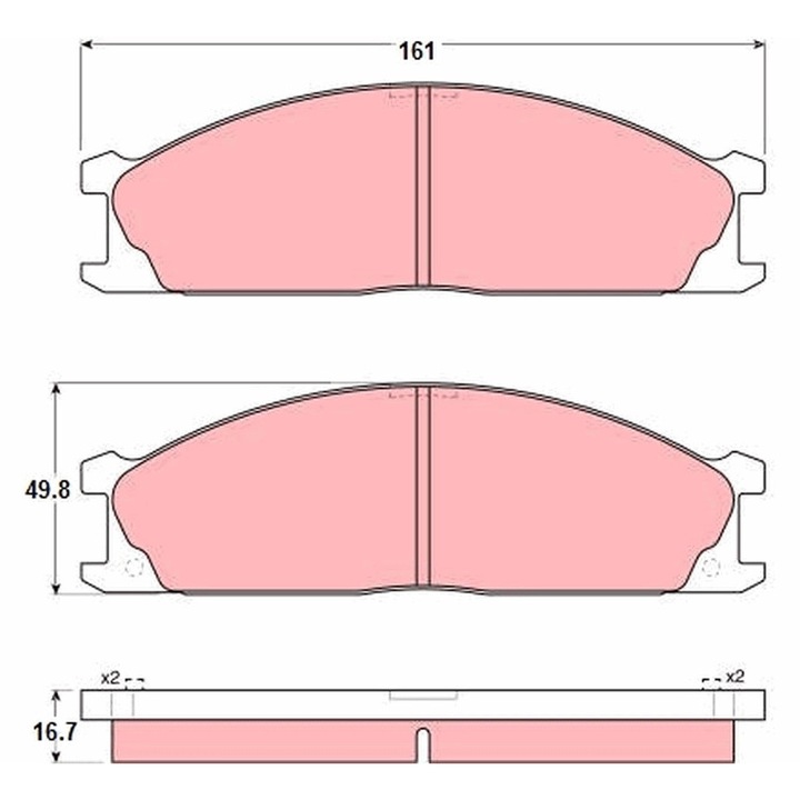Fékbetét készlet, Tárcsafék Gdb1017 Nissan Navara/Navara Np300/Np300/Pathfinder 1/Pick Up/Terrano 1/Urvan
