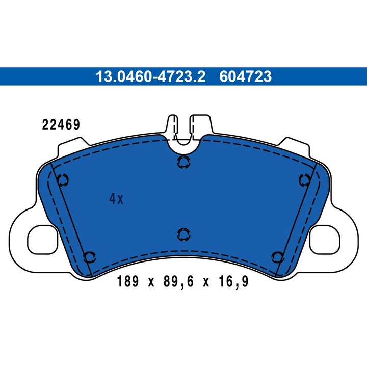 Set Placute Frana 13.0460-4723.2 Porsche Cayenne