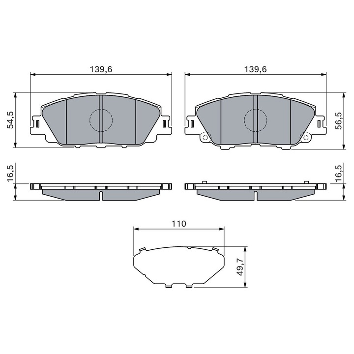 Fékbetét készlet, tárcsafék 0986460152 Toyota Prius Phv