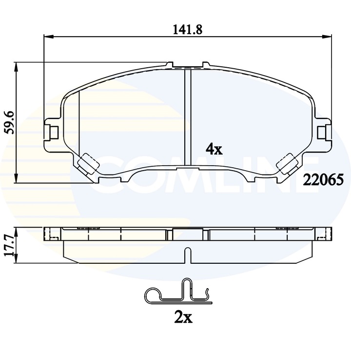 Комплект накладки, дискова спирачка Cbp32278 Nissan 10-Trail 3/Qashqai 2 Renault Espace 5/Kadjar/Megane 4