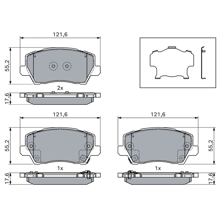 Fékbetét készlet, tárcsafék 0986460078 Kia Picanto 3/Picanto Runner