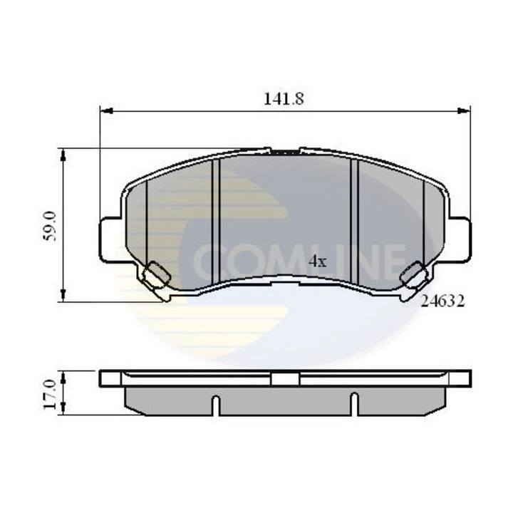 Комплект накладки, дискова спирачка Cbp01577 Nissan 10-Trail 2/Qashqai 1 Renault Koleos 1 Suzuki Kizashi