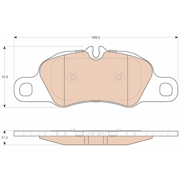 Fékbetét készlet, tárcsafék Gdb1990 Porsche 718 Boxster/718 Cayman/911/Boxster/Cayman