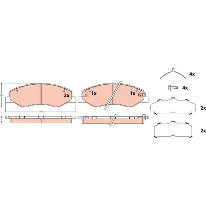 Fékbetét készlet, Tárcsafék Gdb2474 Honda Odyssey