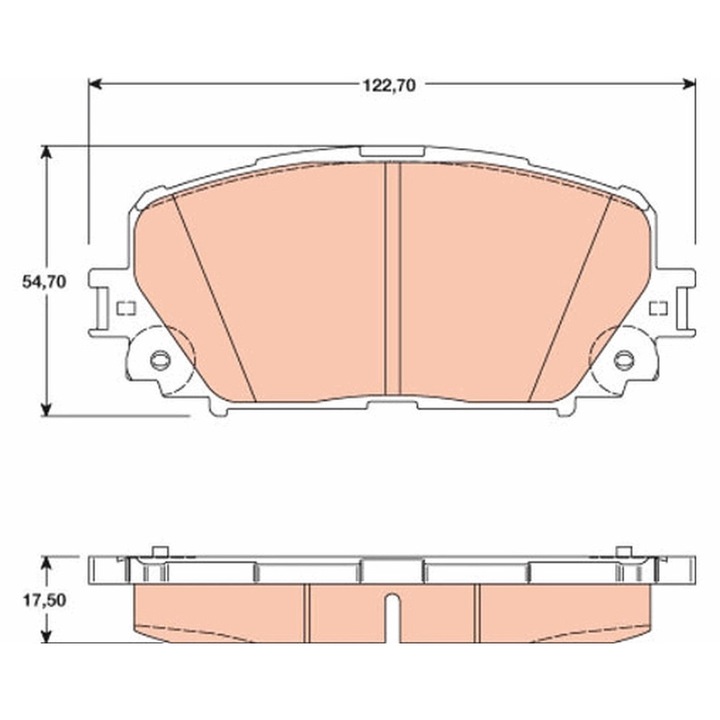 Fékbetét készlet, tárcsafék Gdb3460 Toyota Ractis/Spade/Verso S/Yaris/Yaris / Vios