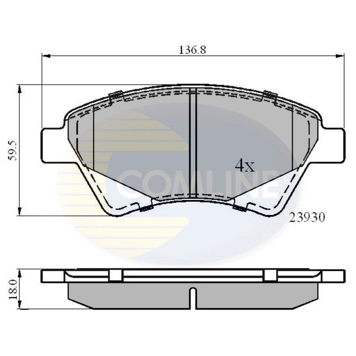 Комплект накладки, дискови спирачки Cbp01160 Renault Kangoo/Megane 2/Scénic 2