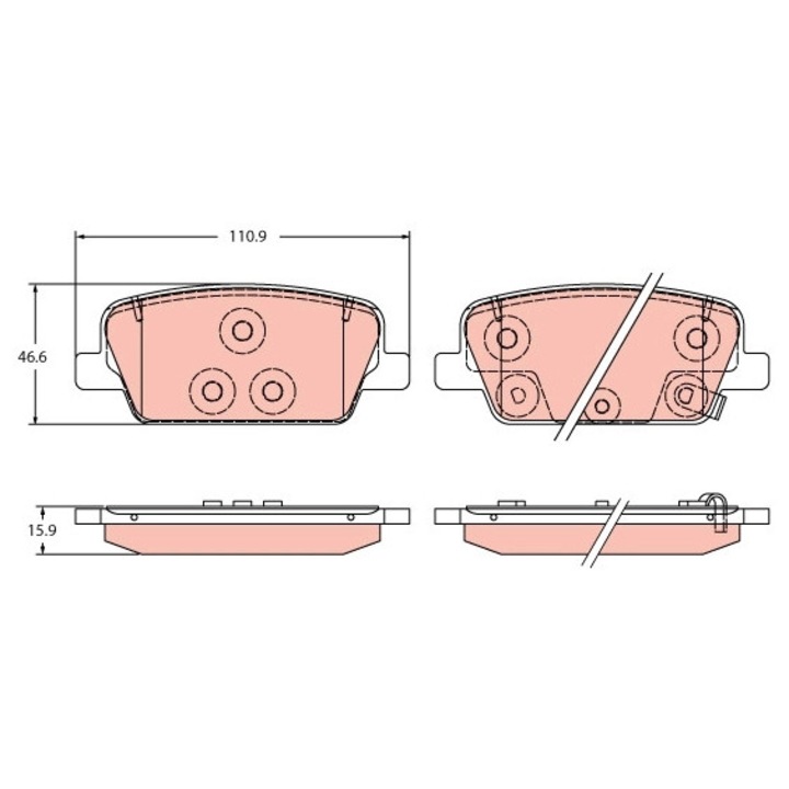 Fékbetét készlet, Tárcsafék Gdb2359 Hyundai Santa Fe 4