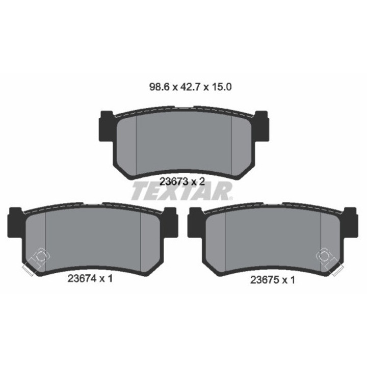 Set Placute Frana 2367301 Daewoo Rexton Roewe (Saic) W5 Ssangyong Actyon 1/Actyon Sports 1/Actyon Sports 2