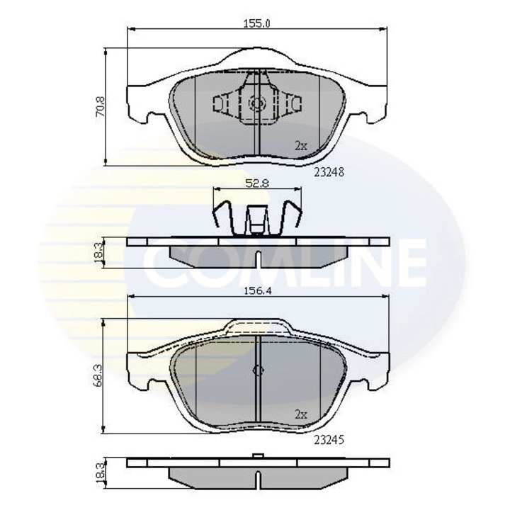 Комплект накладки, дискова спирачка Cbp01116 Renault Espace 4/Laguna 2/Scénic 1/Vel Satis
