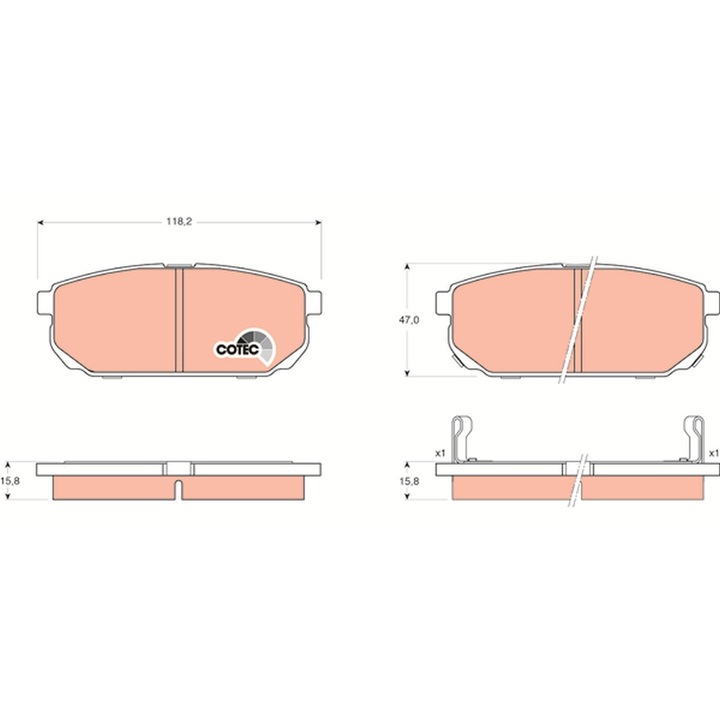 Fékbetét készlet, tárcsafék Gdb3344 Kia Sorento 1